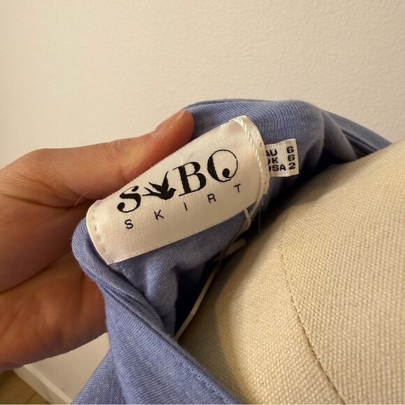 [Sabo Skirt] NWT Soft Blue Tie Waist Dress - Size 2 - Picture 6 of 6